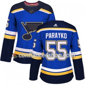 Adidas Maillot de Hockey St. Louis Blues Colton Parayko 55 2017-2018 Bleu Authentic - Femme
